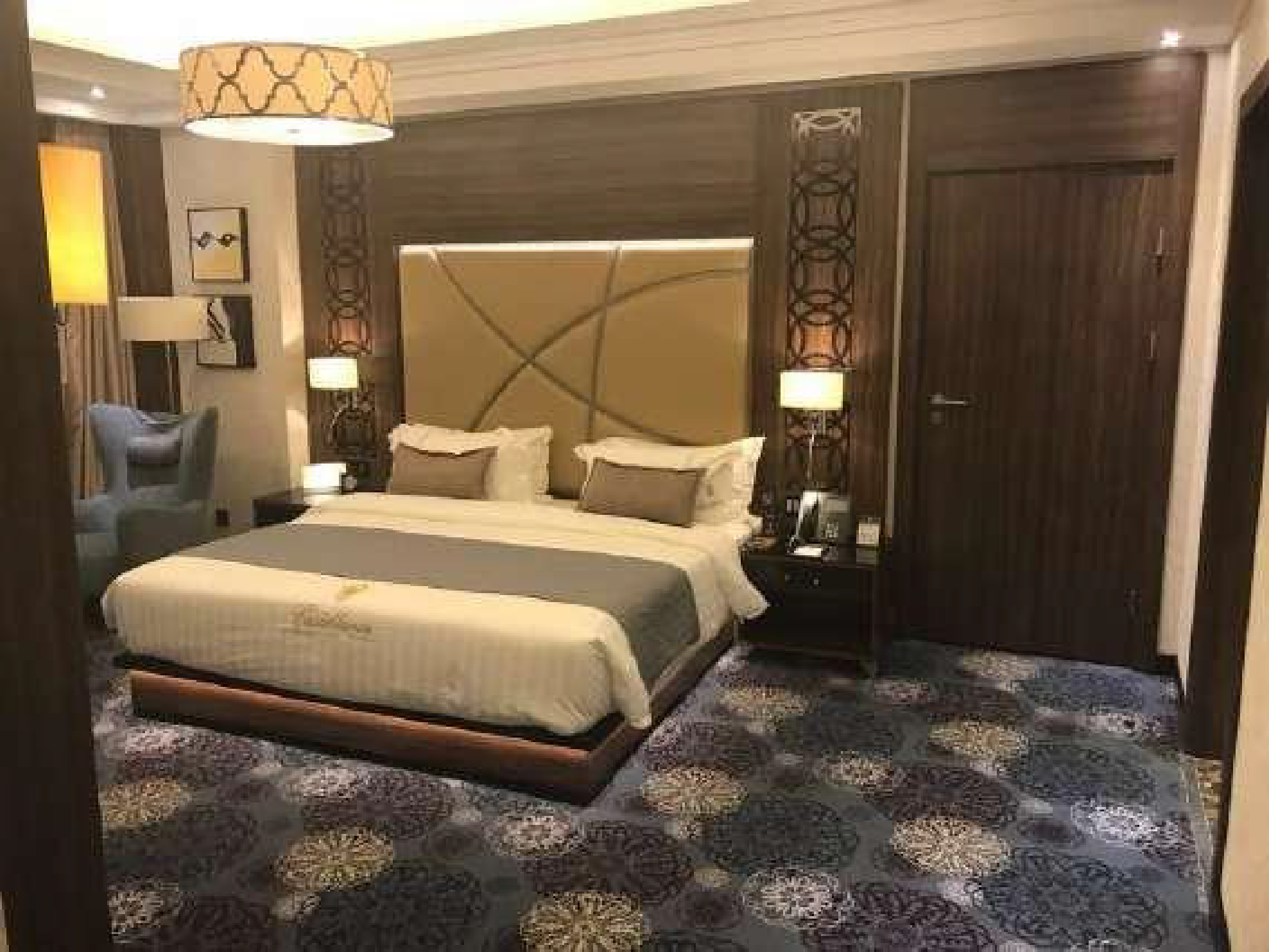 Luxury hotel guest room