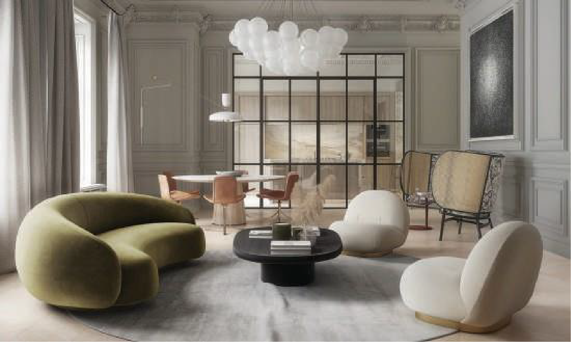 Modern residential living room